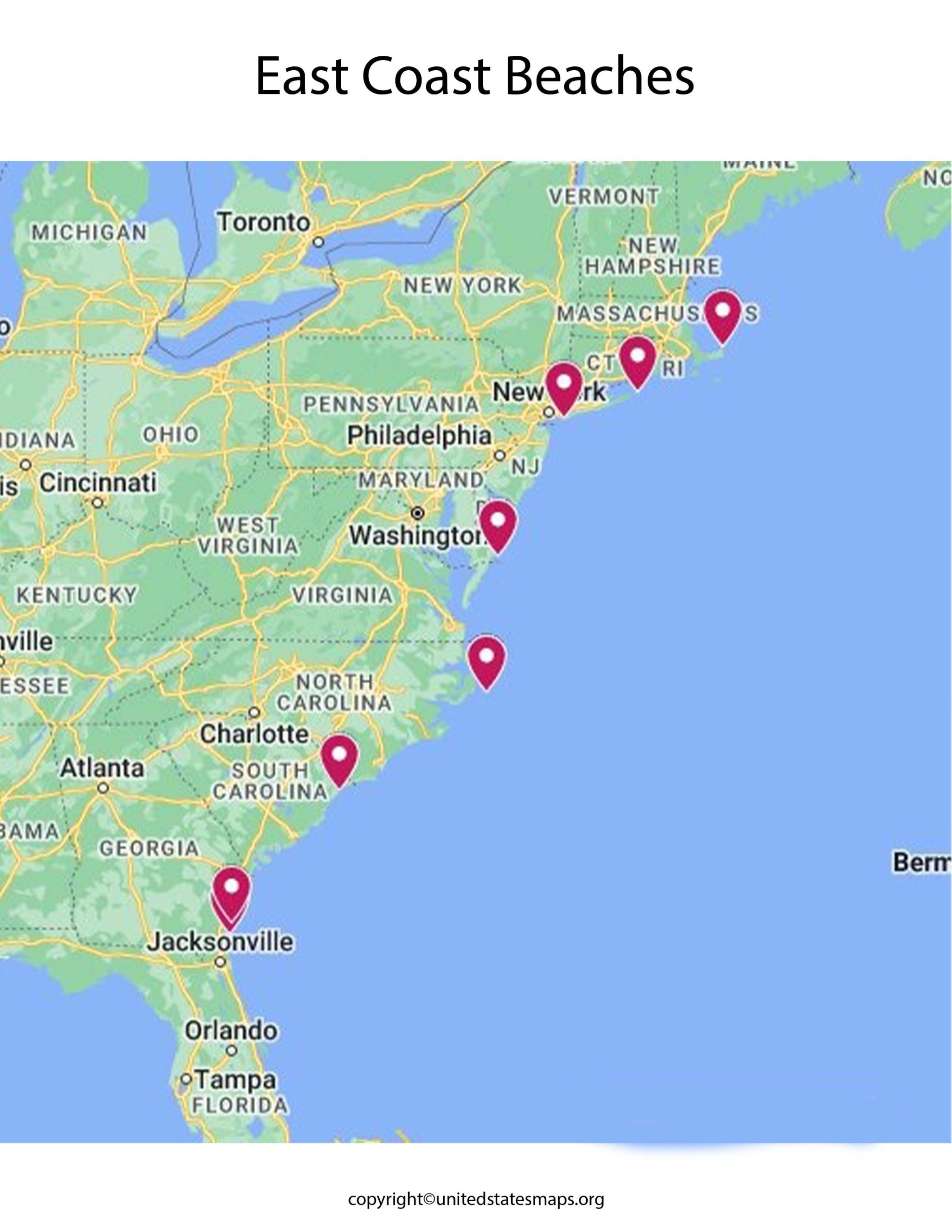 East Coast Map